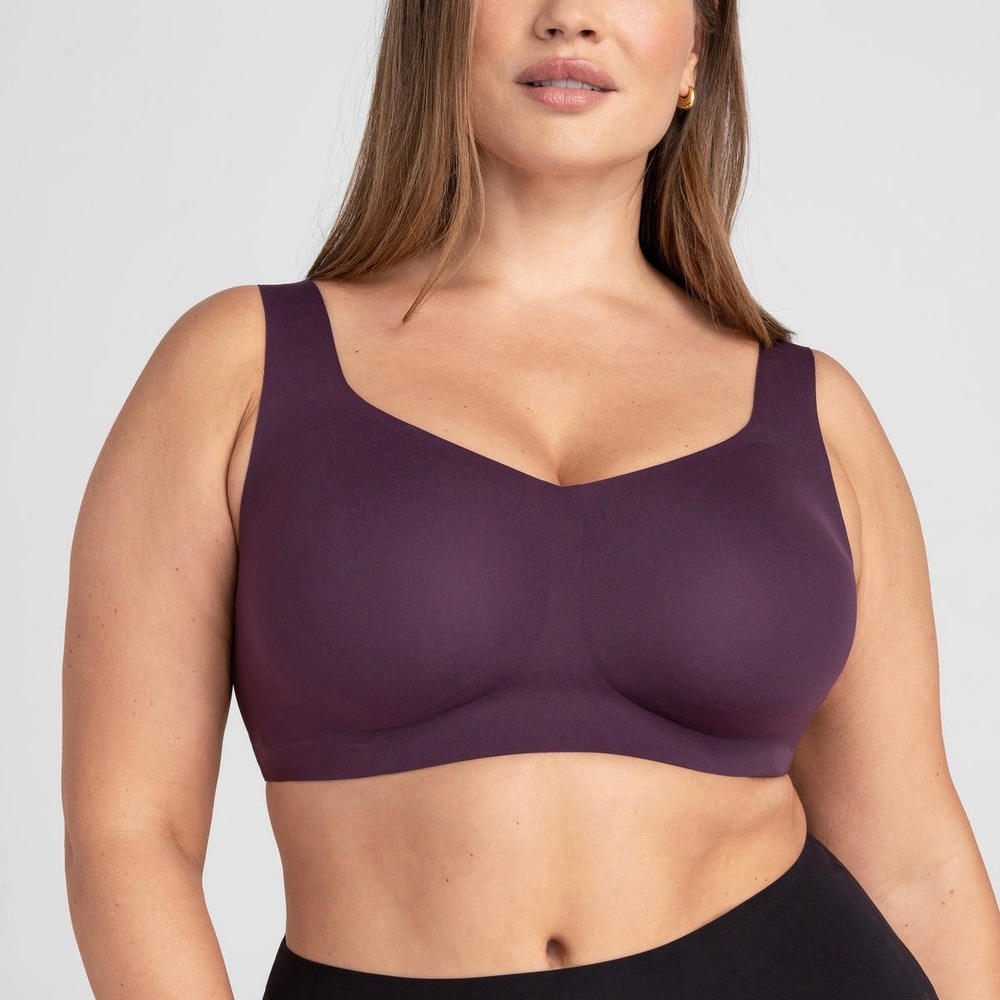 Honeylove Aubergine Purple Softform Wireless Bra Size 2X‎ NWT